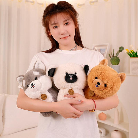 Husky Dog Plush Stuffed Animals Soft Baby Toys Wolf Dog/Bichon Chow-TB01554-Veeddydropshipping