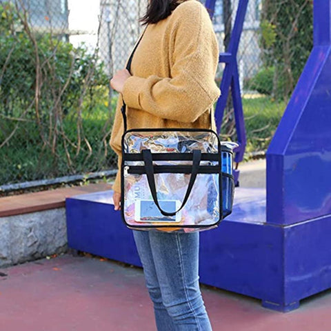 Handbags PVC Transparent Waterproof Tote Bags Casual Women Shoulder-BS00154-Veeddydropshipping