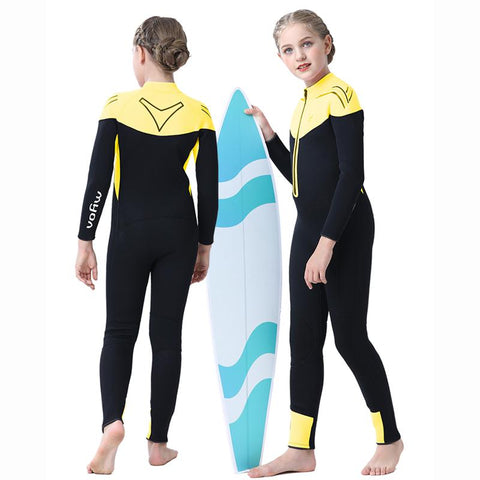Kids Girl Neoprene Wetsuit with Fleece Liner Keep Warm 3.5mm Surf Diving Suit Boys -OS00269-Veeddydropshipping