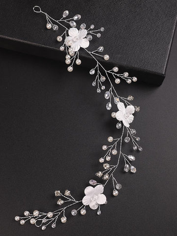 Silve Wedding Headband Flower Headpieces bride headdress  -JW00553-Veeddydropshipping
