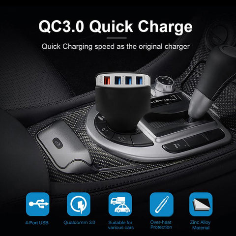 Car Usb Adapter 35W Quick Charger Station-Veeddydropshipping