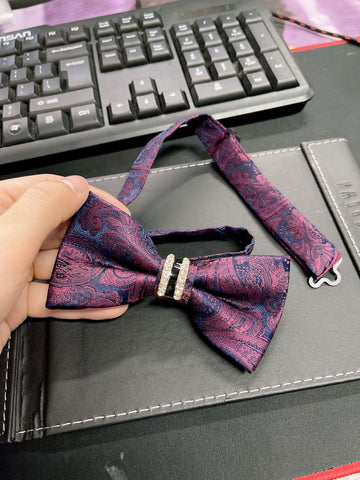 Rhinestone Bow tie Necktie For Wedding-WF01155-Veeddydropshipping