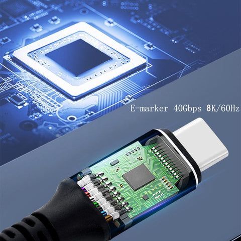 USB 4 cable Thunderbolt 3 cable 100W 3.1 Fast PD Cable E-mark 40Gbps -CE01123-Veeddydropshipping
