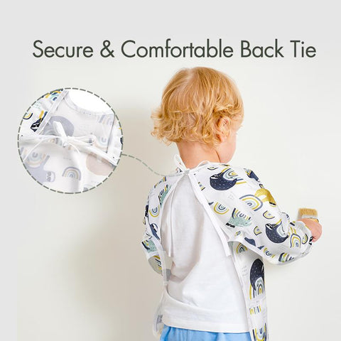 Baby Aprons Feeding Bibs Colorful Cartoon Waterproof Long Sleeves Infant Bibs-TB00305-Veeddydropshipping