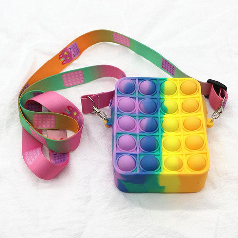 Bags Rainbow Coin Purse Wallet Ladies Bag Silica Simple Dimple-BS00623-Veeddydropshipping