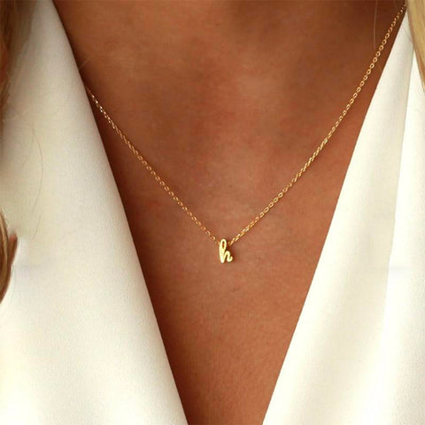 Letter Necklaces For Women Stainless  Necklace Jewelry -JW01251-Veeddydropshipping