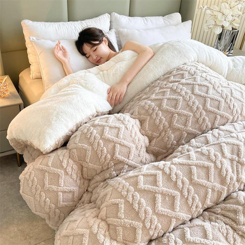 Thick Warm Blanket for Bed Artificial Lamb Cashmere-HA00437-Veeddydropshipping