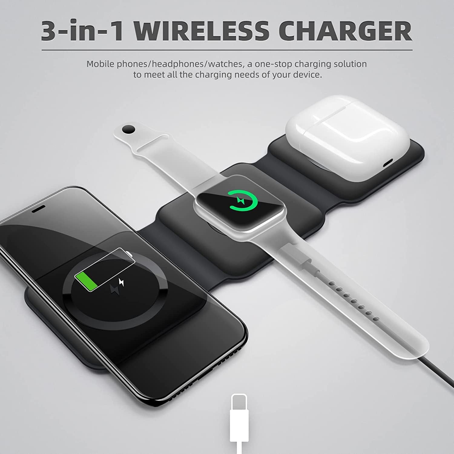 3in1 Wireless Charger Magnetic Foldable-Veeddydropshipping