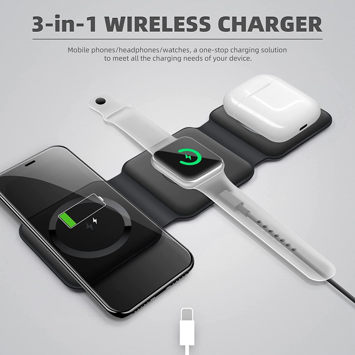 3in1 Wireless Charger Magnetic Foldable-Veeddydropshipping