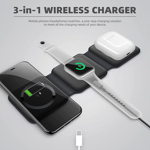 3in1 Wireless Charger Magnetic Foldable-Veeddydropshipping
