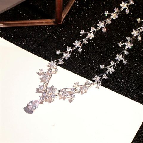 Jewelry Sets For Women S925 Sterling Luxury Babysbreath  -JW00342-Veeddydropshipping