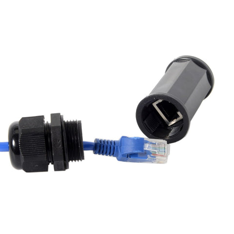 Waterproof Connectors Locking CAT6 RJ45 Female to Female Lan Ethernet Network -CE00240-Veeddydropshipping