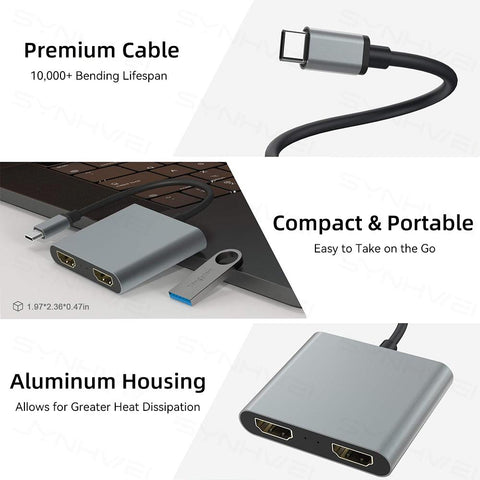 HDMI Dual Screen Expansion Type C Docking Station-CO00044-Veeddydropshipping