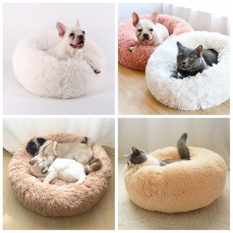 Cat Beds Round Comfy Calming Dog Bed-HA01408-Veeddydropshipping
