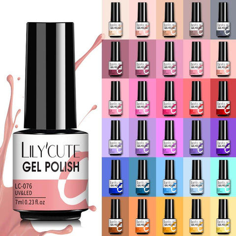 7ml Glitter UV Gel Nail Polish Semi Permanent Nude Color -BH01002-Veeddydropshipping