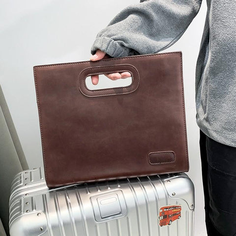 Briefcases Handbag Maletines Crazy Horse Leather New IPad Men&#39;s-BS00505-Veeddydropshipping