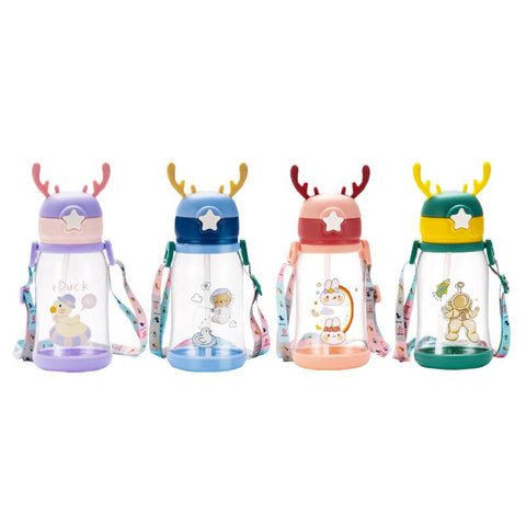 Water Sippy Cup Antler Creative Cartoon Feeding Cups-HA01269-Veeddydropshipping