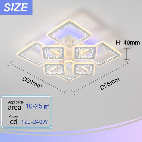 LED Ceiling Chandeliers with Remote Control-TI00389-Veeddydropshipping