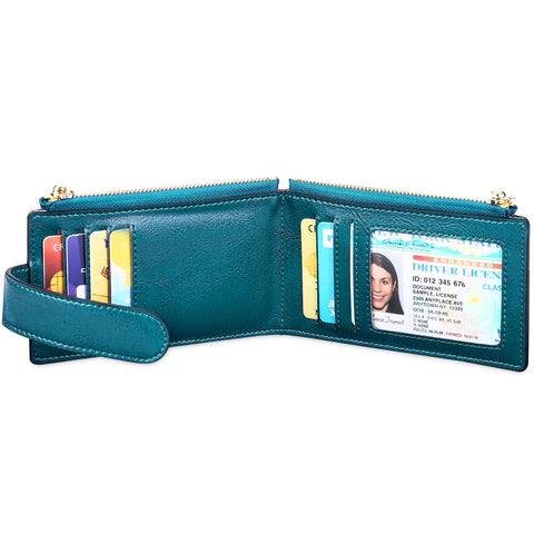 Women Rfid Blocking Anti-theft 13 Card Slots Wallet with Airtag Tracking-BS00217-Veeddydropshipping