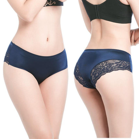 Sexy Women Underwear Lace Ice Silk Panties-WF00850-Veeddydropshipping