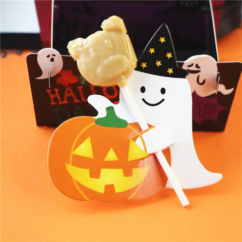 Halloween Candy Card Pumpkin Lollipop Holder-HA00630-Veeddydropshipping