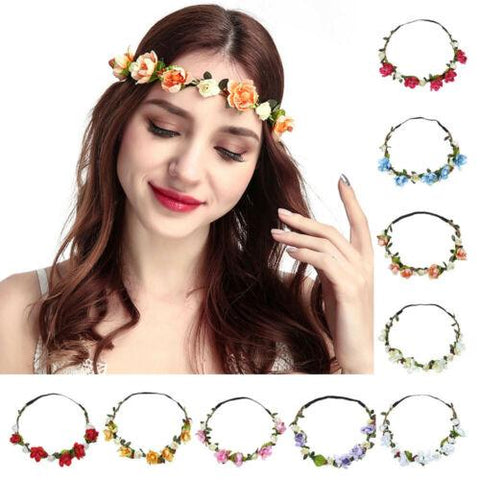 Flower Headband Head Garland Hair Band-WF01116-Veeddydropshipping