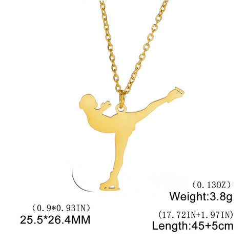 Geometric Pendant Necklace Choker Chain Sports Jewelry -JW01201-Veeddydropshipping