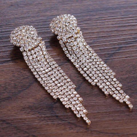 Crystal Bridal  Crown With Earrings Hair Accessories  -JW00513-Veeddydropshipping