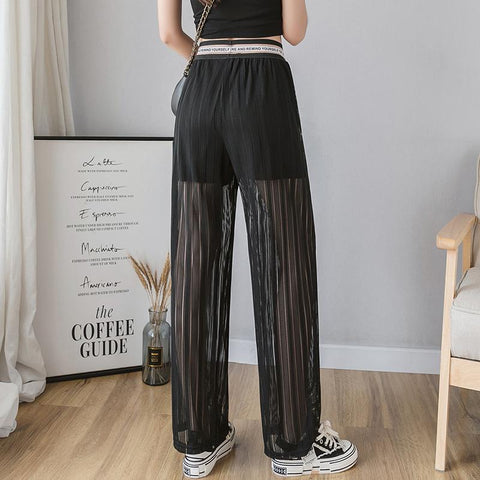 Casual Summer Slacks Pants High Waist Soft Comfort-WF00080-Veeddydropshipping