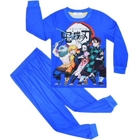 Slayer big children&#39;s home service long-sleeved pajamas two-piece-MF01629-Veeddydropshipping