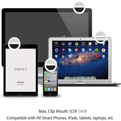USB Charge Led Selfie Ring Light Mobile Phone Lens Selfie Lamp Ring for iPhone 14 13 Pro Max-PA00829-Veeddydropshipping