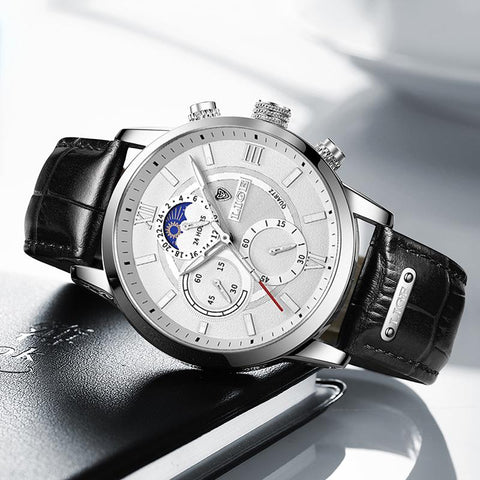 Watches Brand Luxury Man Fashion Watch Leather Waterproof-JW00684-Veeddydropshipping