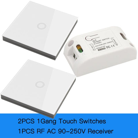WenQia Touch Light Switch Wireless Remote Control 433MHz AC 110V 220V-TI01105-Veeddydropshipping