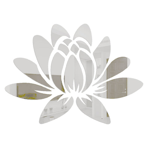 3D DIY Lotus Flower Mirror Wall Sticker-HA00230-Veeddydropshipping
