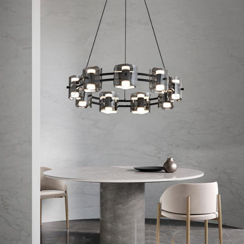 Chandelier light luxury glass round-TI00406-Veeddydropshipping