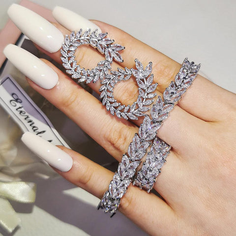 Pack Luxury Marquise  Brida Lady Anniversary Gift Jewelry  -JW00388-Veeddydropshipping