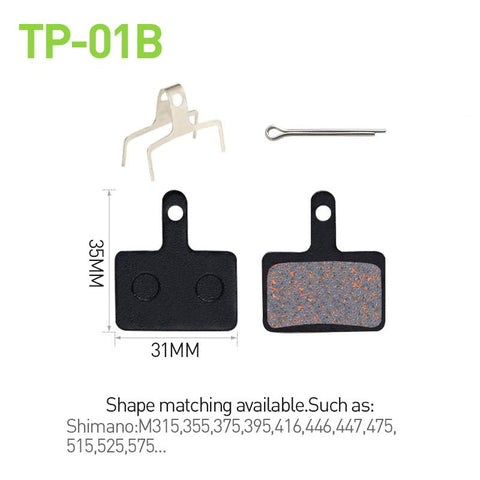 2 Pairs (4 pcs) MTB Bicycle Hydraulic Disc Brake Pads Semi-Metallic-AM00168-Veeddydropshipping