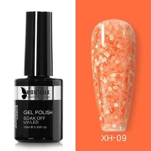 Snow Flake Polish LED Winter Soda White Sequins Nails Art -BH00975-Veeddydropshipping