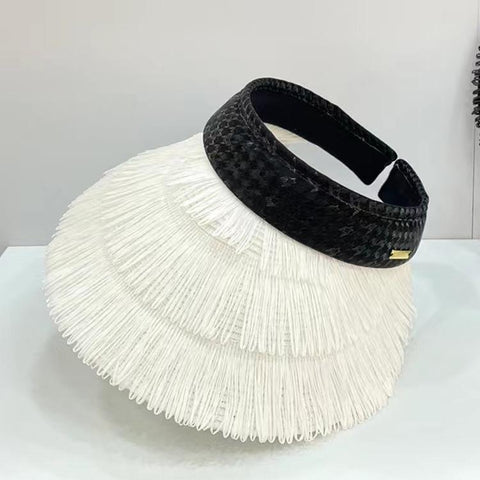 Women Sunscreen Hair Hoop Sun Hat-WF01380-Veeddydropshipping