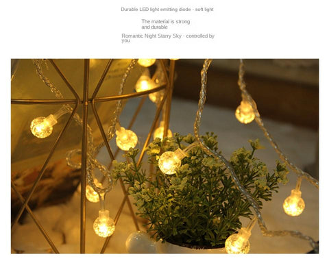 40 LED 6m Crystal Ball Battery USB Lights Outdoor IP44 Waterproof String-TI00913-Veeddydropshipping