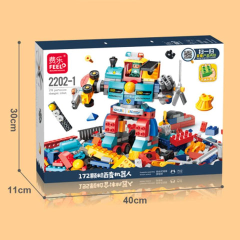 DIY Large Big Size Changeable Robot Building Blocks Set Gun Duploed City-TB01473-Veeddydropshipping
