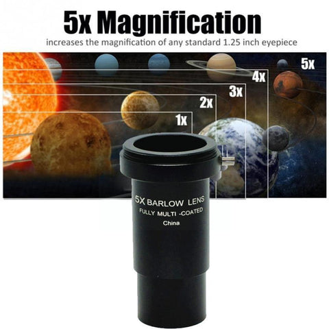 1.25 Inch 5x 3x Barlow Lens Telescope Eyepiece Set-PA01221-Veeddydropshipping