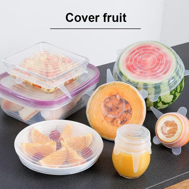 Silicone Six-Piece Set Fresh-Keeping Cover-HA00901-Veeddydropshipping