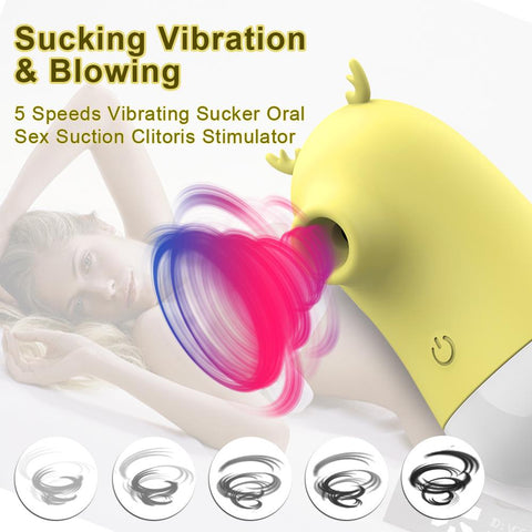 Pussy Licking Toy Clitoris Sucker 2 in 1 Oral Tongue Clitoris Stimulator Nipple -BH01223-Veeddydropshipping