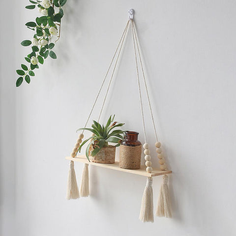 Macrame Wall Hanging Shelf Boho Home Decor-HA00204-Veeddydropshipping