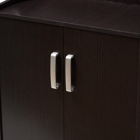 Modern Wenge Brown Shoe Cabinet-HA01570-Veeddydropshipping