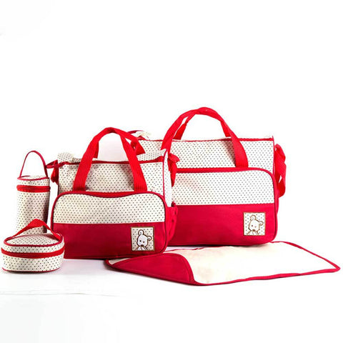 5Pcs/Set Baby Care Diaper Bag Multifunctional Diaper Bags Large Capacity-TB00220-Veeddydropshipping