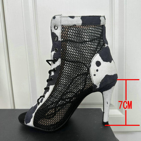 Mesh Sandals Summer Fashion Trend Comfort Peep Toe Boots Stilettos-BS00818-Veeddydropshipping