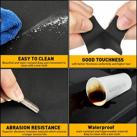 For Honda Pilot 2009-2015 Front Rear Door Armrest Leather Covers Black-AM00048-Veeddydropshipping