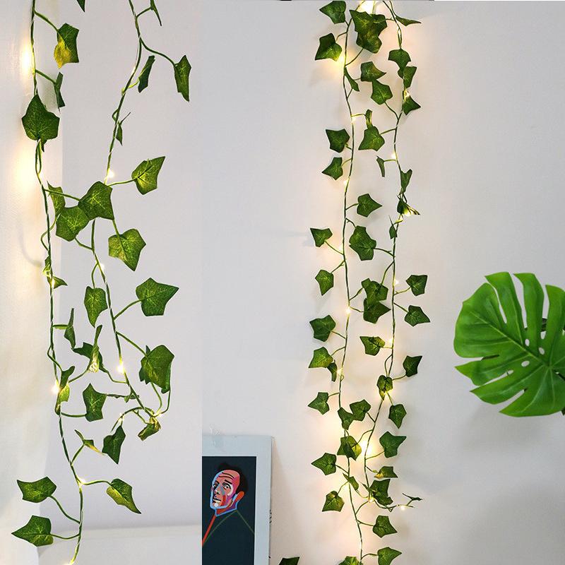 2M Artificial Plant Led String Light Creeper Green Leaf Ivy Vine for Home-TI00901-Veeddydropshipping